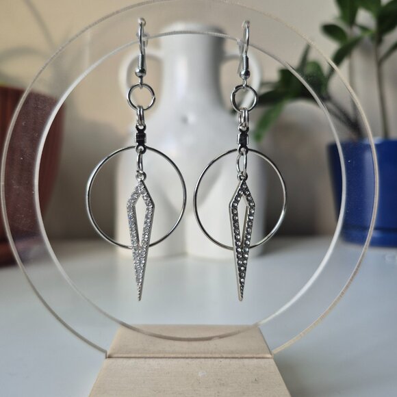 Demure Daggers Upcycled Earrings - Picture 3 of 3